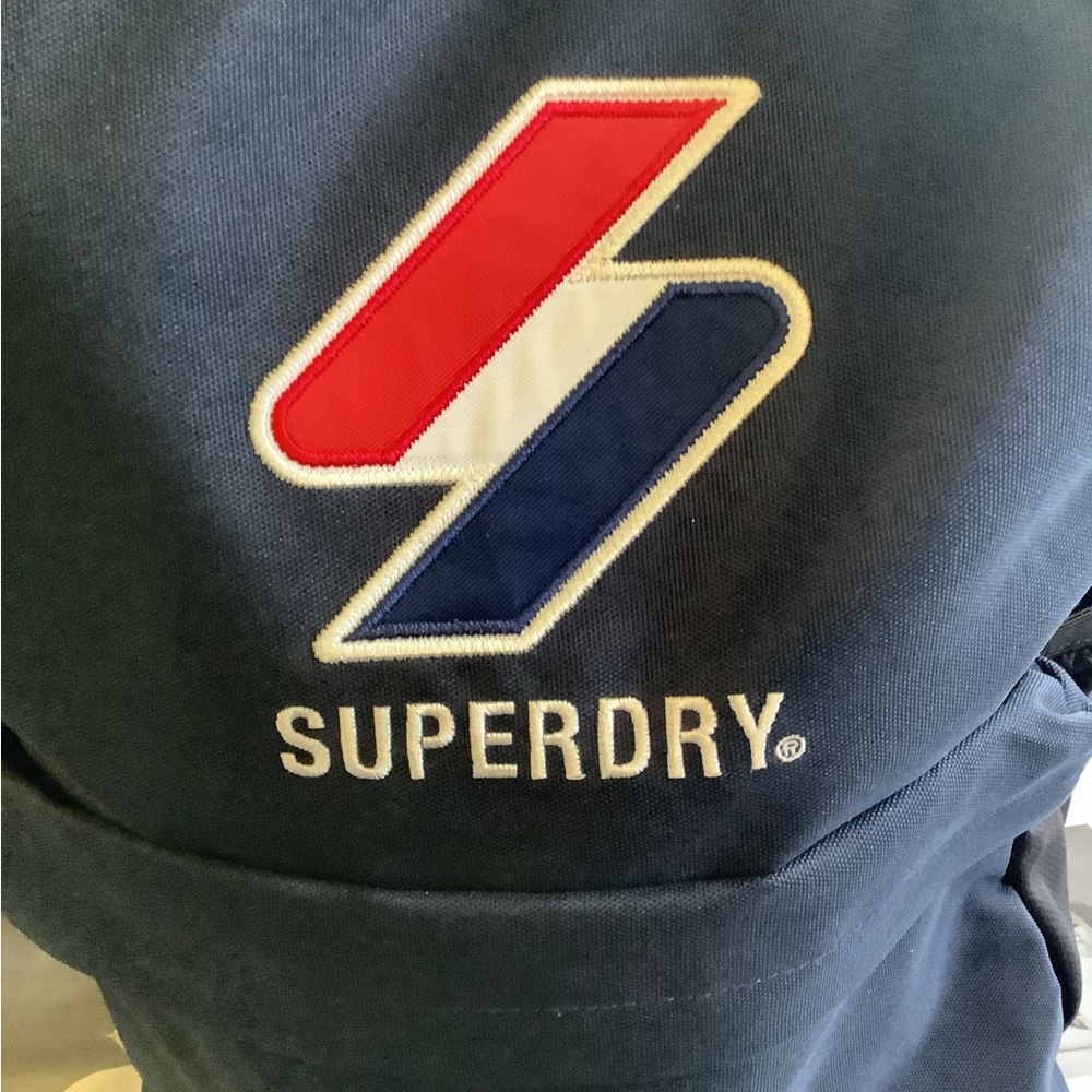 Superdry sport style Montana navy blue logo backpack 16x18 - Picture 3 of 10